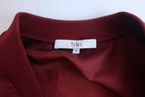 Tibi Mendini Twill Top Red Size Medium Long Sleeve V-Neck Blouse available at CelebrityOwned.com img_4