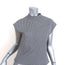 Tibi Mock Neck Top Hudson White/Gray Houndstooth Check Size Extra Small