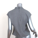 Tibi Mock Neck Top Hudson White/Gray Houndstooth Check Size Extra Small available at CelebrityOwned.com img_5