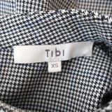 Tibi Mock Neck Top Hudson White/Gray Houndstooth Check Size Extra Small available at CelebrityOwned.com img_7