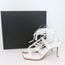 Tibi Sandals Ryo White Leather Size 38 Ankle Wrap Heels NEW