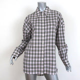 Tibi Tie-Neck Shirt Kingston Plaid Size Medium Zip-Back Long Sleeve Top NEW available at CelebrityOwned.com img_2