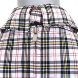 Tibi Tie-Neck Shirt Kingston Plaid Size Medium Zip-Back Long Sleeve Top NEW available at CelebrityOwned.com img_6