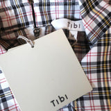 Tibi Tie-Neck Shirt Kingston Plaid Size Medium Zip-Back Long Sleeve Top NEW available at CelebrityOwned.com img_7