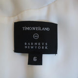 Timo Weiland Peplum Top White Pleated Georgette Size 6 Sleeveless Blouse available at CelebrityOwned.com img_7