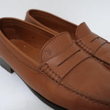 Tod's Penny Loafers Brown Grained Leather Size 9 Slip-On Flats available at CelebrityOwned.com img_2