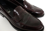 Tod's Penny Loafers Burgundy Glossy Leather Size 37.5 Slip-On Flats available at CelebrityOwned.com img_4