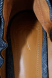 Tomas Maier Denim Lace-Up Flats Size 7.5 Pointed Toe available at CelebrityOwned.com img_8
