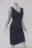 Tory Burch Dress Cameron Navy Embroidered Lace Size 6 Scalloped-Hem Sheath available at CelebrityOwned.com img_4
