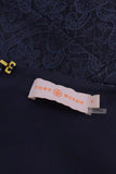 Tory Burch Dress Cameron Navy Embroidered Lace Size 6 Scalloped-Hem Sheath available at CelebrityOwned.com img_6