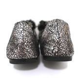 Tory Burch Scrunch Ballet Flats Amelia Crystal-Embellished Silver Leather Size 8 available at CelebrityOwned.com img_8