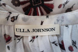 Ulla Johnson Blouse Lida White Embroidered Floral Print Silk Size 0 Peasant Top available at CelebrityOwned.com img_9