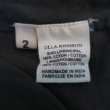 Ulla Johnson Dress Batu Charcoal Floral Print Cotton Size 2 Smocked Waist Mini available at CelebrityOwned.com img_8