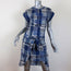 Ulla Johnson Tie-Front Mini Dress Theo Navy/White Plaid Size 0