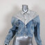 Unravel Project Hybrid Chopped Denim Jacket Light Blue Size 36
