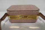 VBH Jazz Octagonal Evening Bag Light Pink Karung Snakeskin available at CelebrityOwned.com img_7