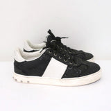 Valentino Glitter Flycrew Rockstud Sneakers Black/White Size 38 available at CelebrityOwned.com img_2