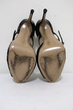 Valentino Platform Sandals Black Laser-Cut Leather Size 35.5 d'Orsay Heel available at CelebrityOwned.com img_10