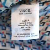 Vince Camisole Navy/Multi Border Print Silk Size Extra Small Tank Top available at CelebrityOwned.com img_8
