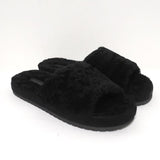 Vince Kalina Shearling Slipper Slide Sandals Black Size 9.5 NEW available at CelebrityOwned.com img_2