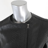 Vince Snake-Embossed Leather Motorcycle Jacket Graphite Size Small Biker Jacket available at CelebrityOwned.com img_2