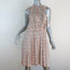 Warm Dress Ecru Palm Tree Print Ruffled Viscose Size 0 Sleeveless Button-Front
