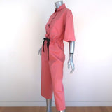 Who What Wear x Target Short Sleeve Jumpsuit Pink Cotton Size Extra Small NEW available at CelebrityOwned.com img_2
