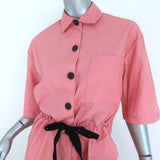 Who What Wear x Target Short Sleeve Jumpsuit Pink Cotton Size Extra Small NEW available at CelebrityOwned.com img_3