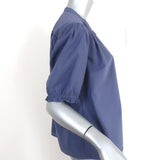 XIRENA Short Sleeve Shirt Eden Blue Cotton Size Small Button-Down Top-img_[image_position} from CelebrityOwned.com