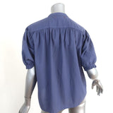 XIRENA Short Sleeve Shirt Eden Blue Cotton Size Small Button-Down Top-img_[image_position} from CelebrityOwned.com