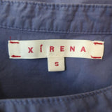 XIRENA Short Sleeve Shirt Eden Blue Cotton Size Small Button-Down Top-img_[image_position} from CelebrityOwned.com