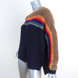 Xirena Apres Ski Sweater Simone Navy/Rainbow Ribbed Knit Size Extra Small available at CelebrityOwned.com img_2