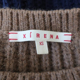 Xirena Apres Ski Sweater Simone Navy/Rainbow Ribbed Knit Size Extra Small available at CelebrityOwned.com img_6