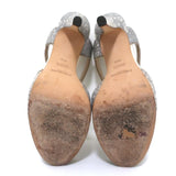 Yves Saint Laurent Platform Sandals Gray Ring Lizard Size 36.5 Open Toe Heels available at CelebrityOwned.com img_11