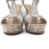 Yves Saint Laurent Platform Sandals Gray Ring Lizard Size 36.5 Open Toe Heels available at CelebrityOwned.com img_4