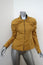 Zac Posen Jacket Mustard Accordion Pleated Silk Twill Size 4 Evening Jacket