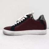Zadig & Voltaire ZV1747 Flash Low Top Sneakers Burgundy Leather Size 36 available at CelebrityOwned.com img_7
