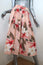 Zara Pleated Midi Skirt Pink Floral Print Cotton Size Extra Small