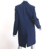 ACNE Studios Blair Coat Navy Canvas Size 38 Snap-Front Long Jacket - Celebrity Owned