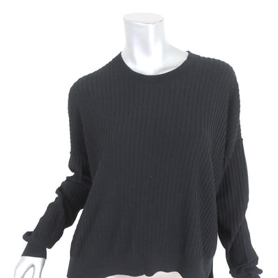 Acne Studios Sweater Issy Rib Knit Black Size Medium Crewneck Pullover - Celebrity Owned