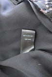 Adam Lippes Dress Black/Pink Flocked Lurex Metallic Velvet Size 4 Long Sleeve - Celebrity Owned