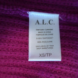A.L.C. Cropped Sweater Melanie Orchid Merino Wool Ribbed Knit Size Extra Small - Celebrity Owned