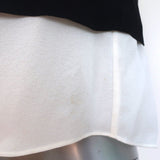 A.L.C. Double Layer Tank Top Findley Black/White Crepe Size 4 Sleeveless Blouse - Celebrity Owned