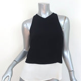 A.L.C. Double Layer Tank Top Findley Black/White Crepe Size 4 Sleeveless Blouse - Celebrity Owned