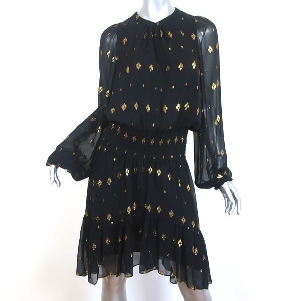Louis Vuitton Flocked Monogram Denim Zip-Up Dress