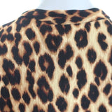 A.L.C. Dress Sidney Leopard Print Smocked Chiffon Size 10 Long Sleeve NEW - Celebrity Owned