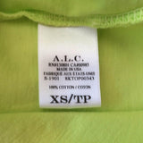 A.L.C. Kati Puff Sleeve Tee Yellow Cotton Size Extra Small Short Sleeve Top - Celebrity Owned