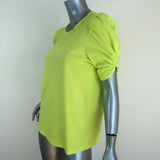 A.L.C. Kati Puff Sleeve Tee Yellow Cotton Size Extra Small Short Sleeve Top - Celebrity Owned