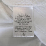 A.L.C. Peplum Top White Cotton Jacquard Size 4 Sleeveless Blouse - Celebrity Owned