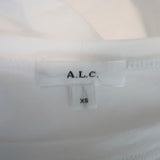 A.L.C. Puff Sleeve Tee Cassandra White Cotton Size Extra Small Short Sleeve Top - Celebrity Owned